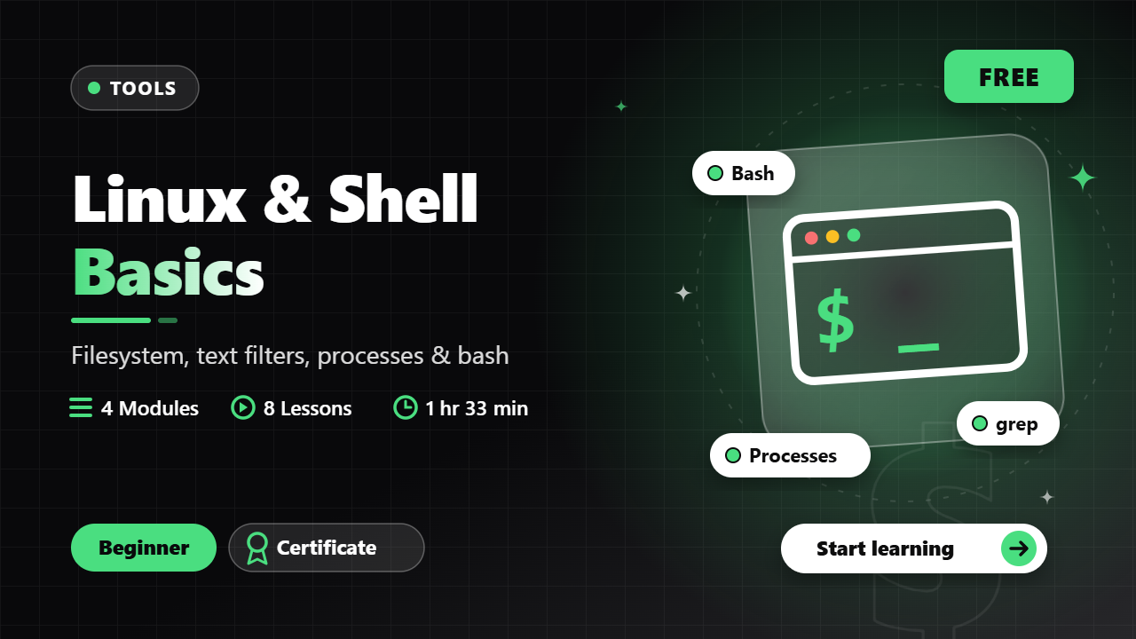 Linux and Shell Basics course cover